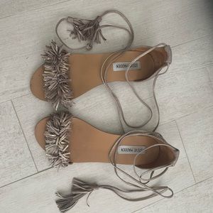 Steve Madden Fringe Tie Sandals